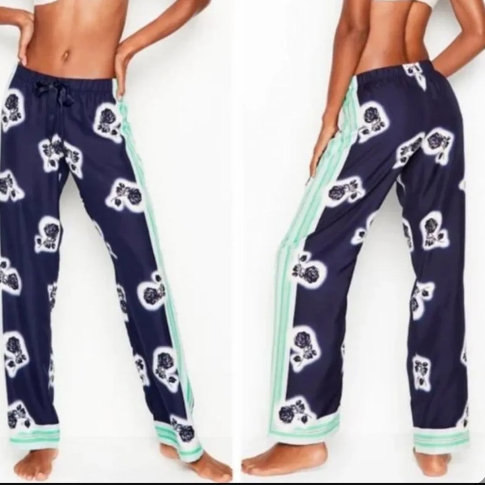 Victoria's Secret Navy and Mint Pajama Pants